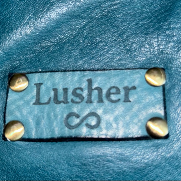 Lusher Italian Leather Sling Bag Deep Teal With Dust Bag - Picture 2 of 9